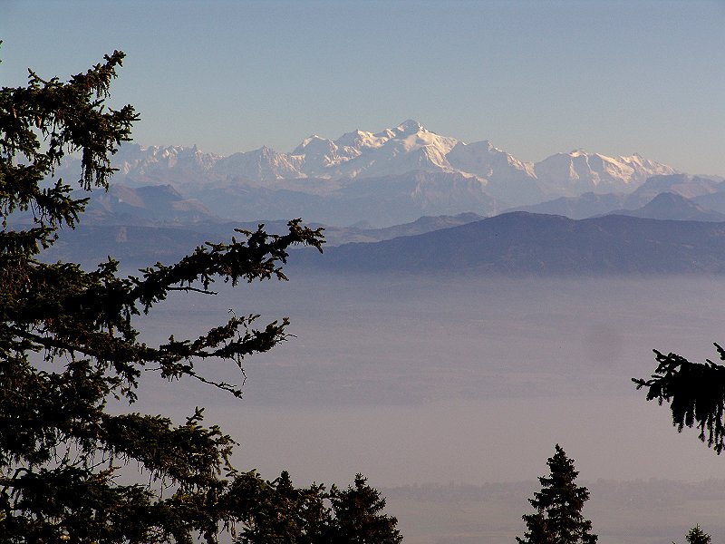 Vue sur le Mont-Blanc.
