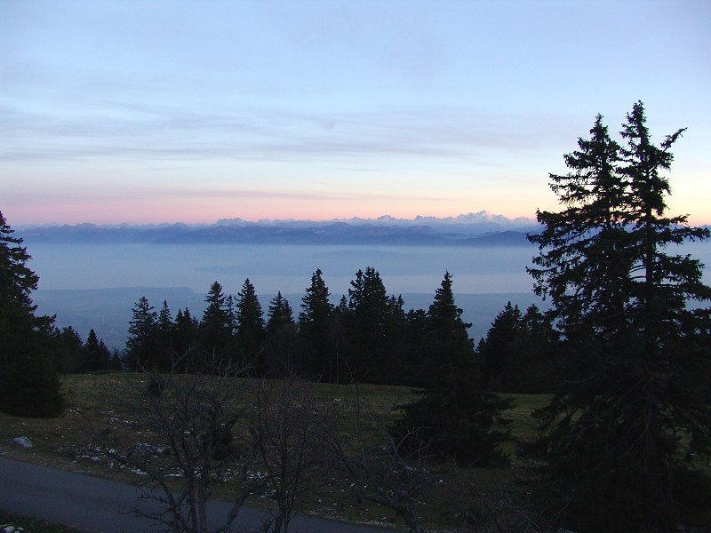 Le Léman au moment
du coucher du soleil.
