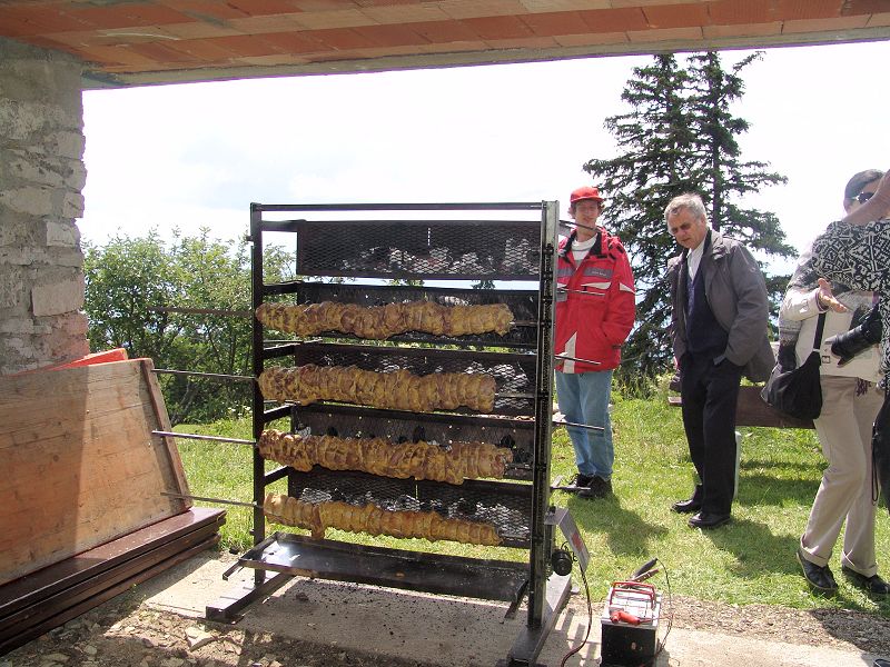 Le rôti en cours de cuisson
